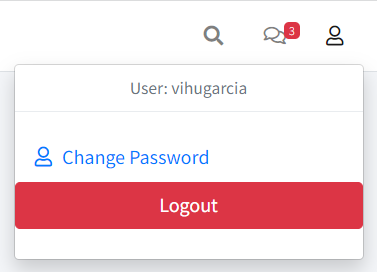 Logout button