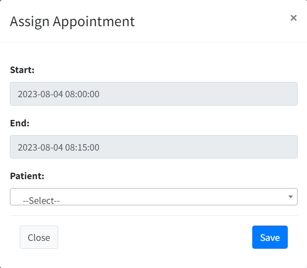 Assign appointment