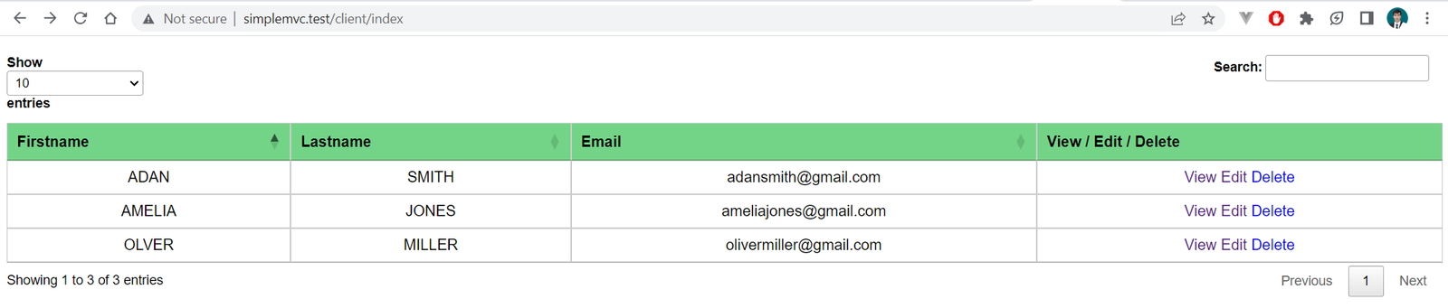 JQuery DataTable