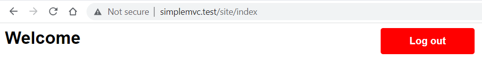 Logout button